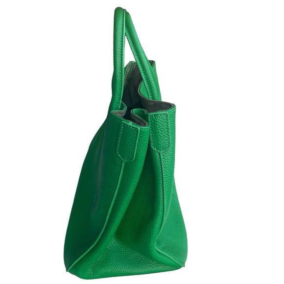 Beck Medium Classic Leather Tote in green - Picture 6 of 11